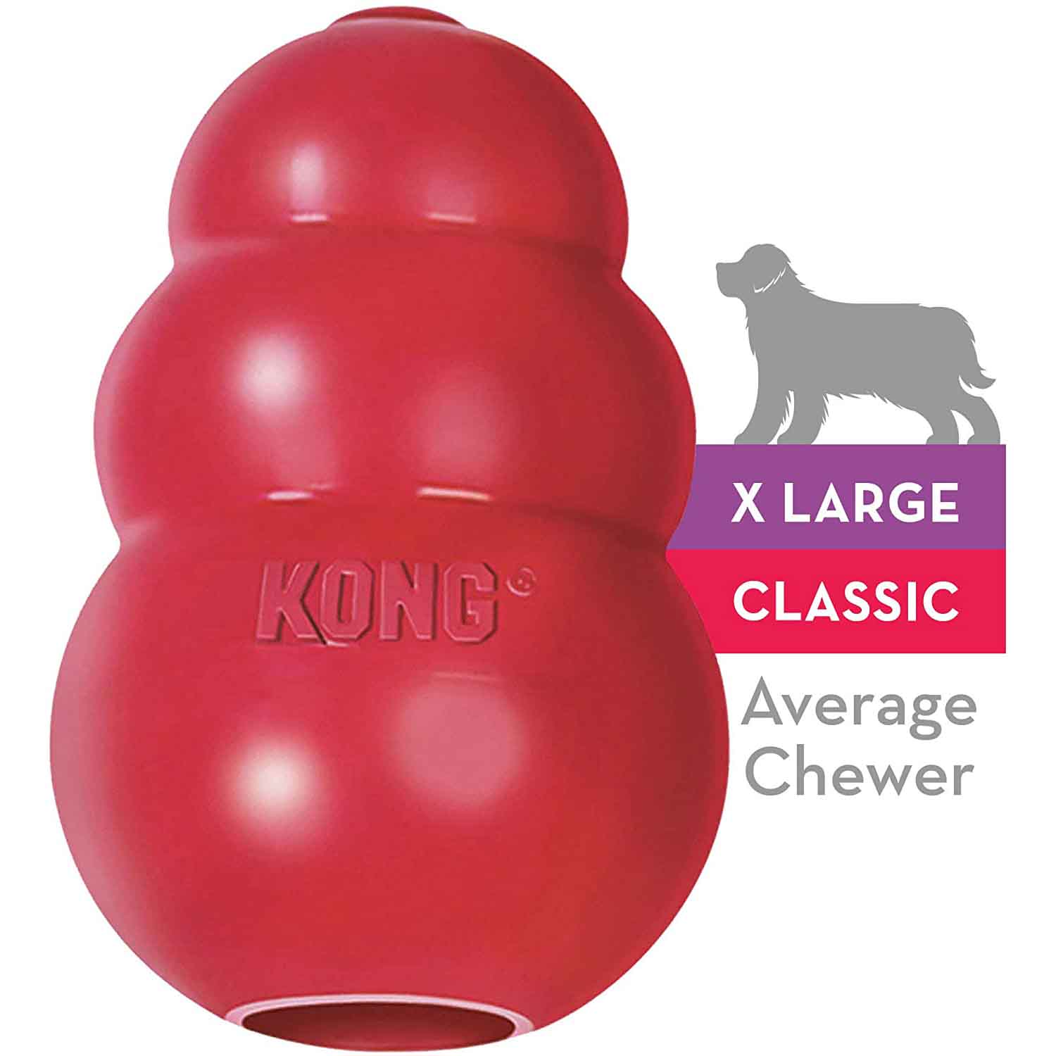 KONG Classic Dog Toy Durable Natural Rubber X Large