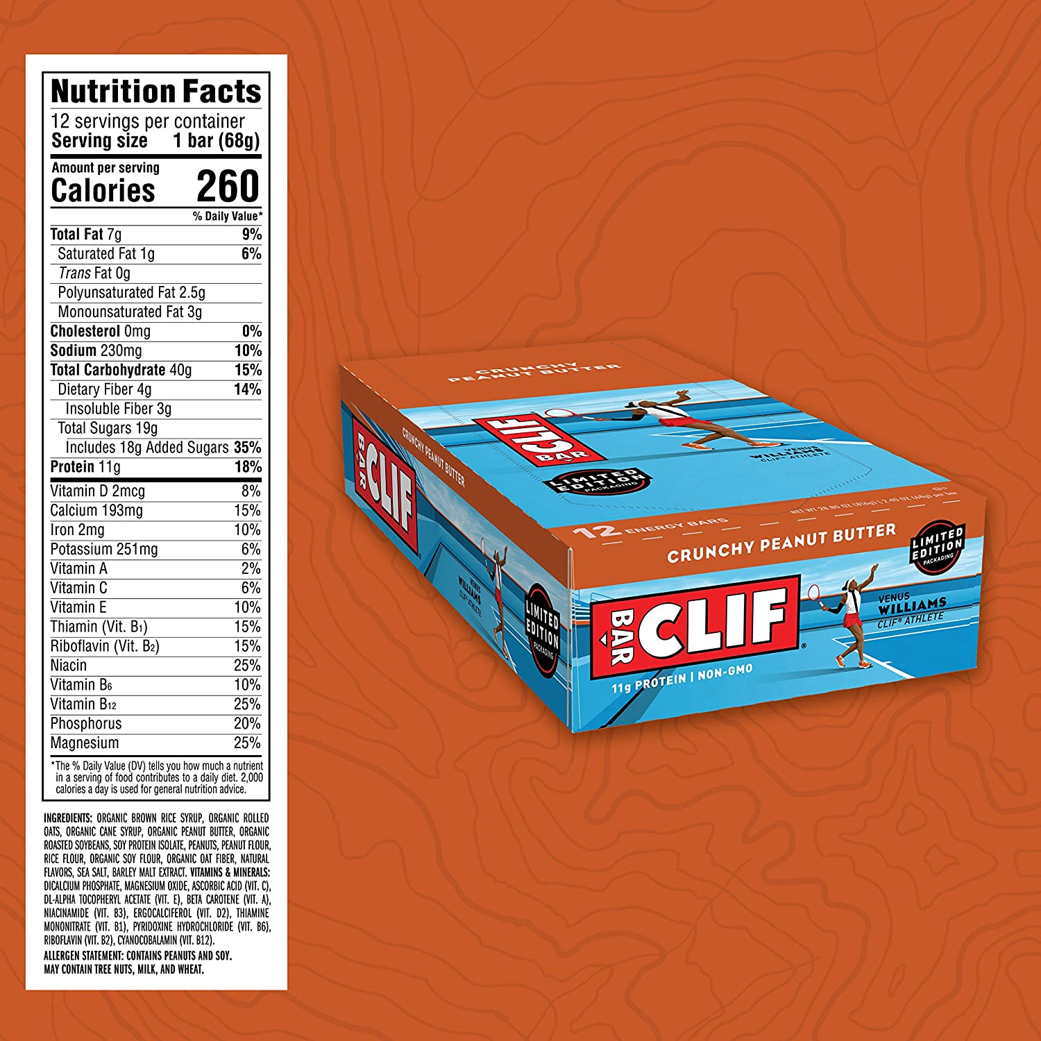 Clif Bar Energy Bars Crunchy Peanut